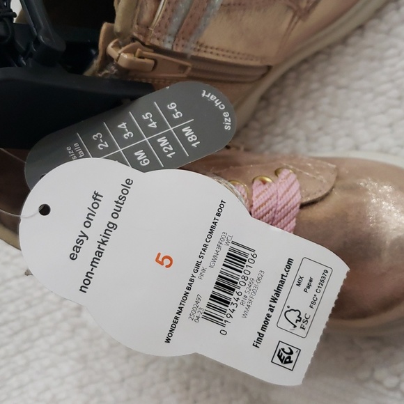 WONDER NATION STAR COMBAT BOOTS - Picture 8 of 12